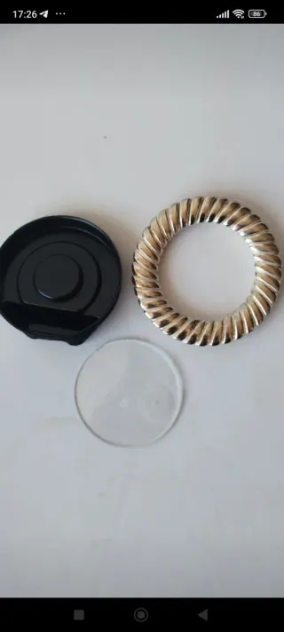 Cornice tonda argentata vintage anni 70