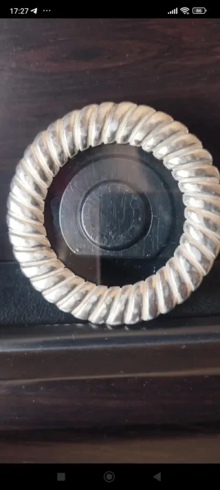 Cornice tonda argentata vintage anni 70