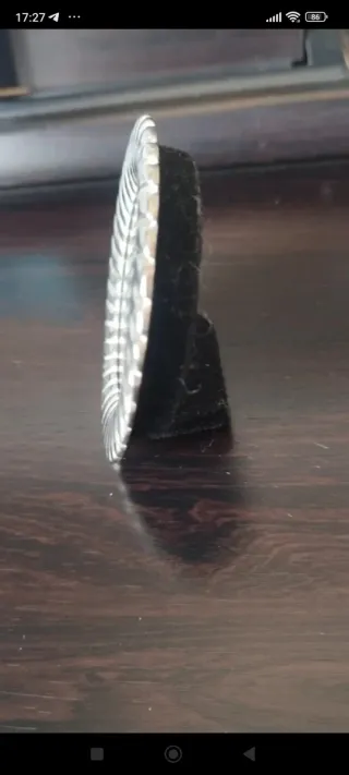 Cornice tonda argentata vintage anni 70