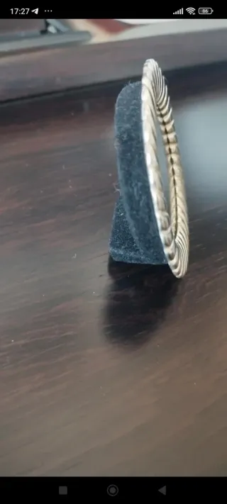 Cornice tonda argentata vintage anni 70