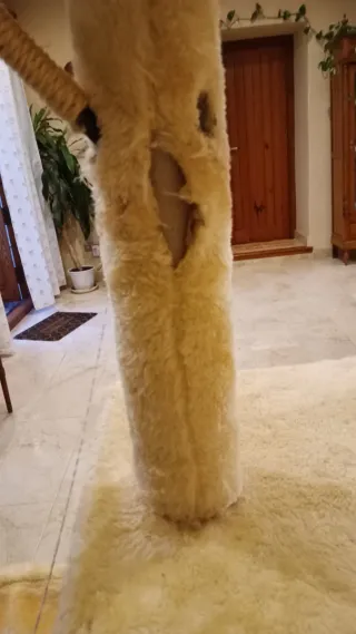 Rascador para gatos con hamaca y juguete