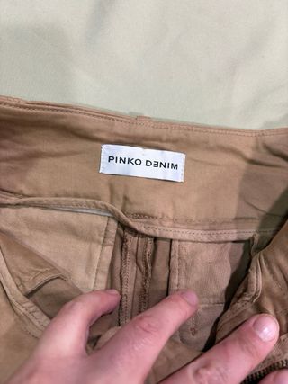 Pantaloni cargo Pinko beige