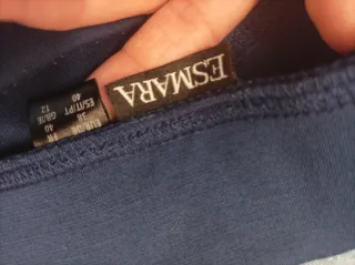 Minigonna blu a fasce