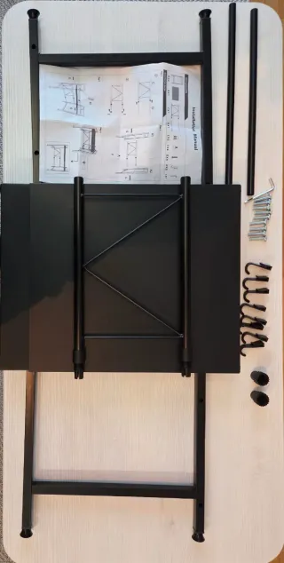 Estantería NETEL Microondas 2 Niveles Metal Negro