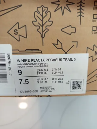 Nike Reactx Pegasus trail T40'5