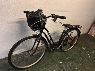 Bicicleta Paseo Negra con Cesta
