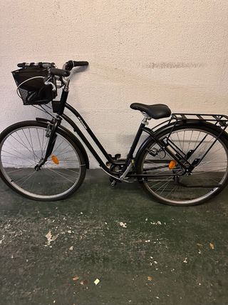 Bicicleta Paseo Negra con Cesta