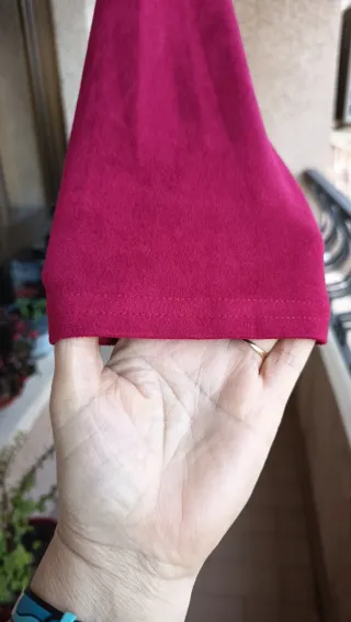 Vestido frambuesa con encaje