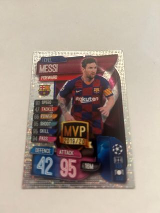 Carta coleccionable Messi MVP 2019/20