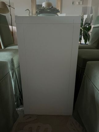 Mesa Comedor Cristal y Madera lacada blanco roto