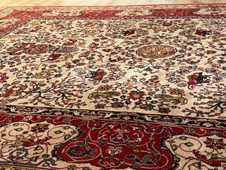 Tappeto Classico Lana Beige e Rosso