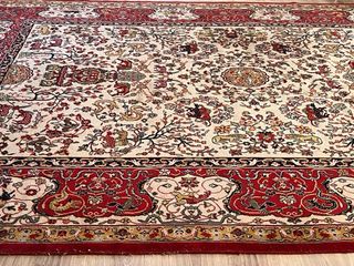 Tappeto Classico Lana Beige e Rosso