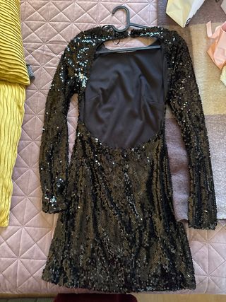 Vestido de fiesta lentejuelas negro