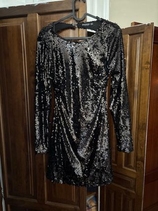 Vestido de fiesta lentejuelas negro
