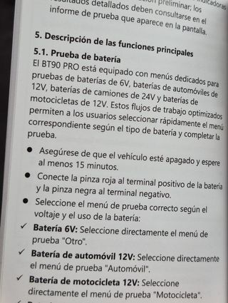 Probador Baterías Coche Moto Camión Acclope