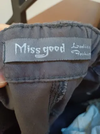 Pantaloni in cotone fantasia grigio