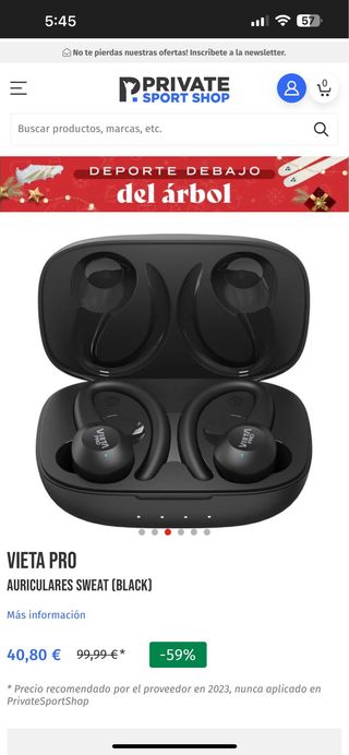 Auriculares Vieta Pro Sweat Negros