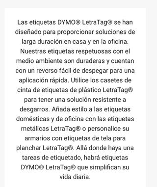 DYMO LetraTag PLASTIC LABELS ( 3 unidades)