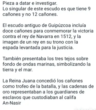 Trasfuego hierro Escudo Guipúzcoa solo 9 cañones
