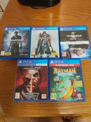 PS4 Videojuegos: Uncharted 4, Bloodborne, Tekken 7