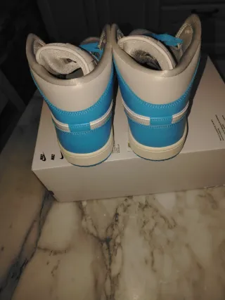 Jordan 1 Mid Scarpe Nike Azzurro Bianco