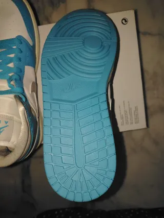 Jordan 1 Mid Scarpe Nike Azzurro Bianco