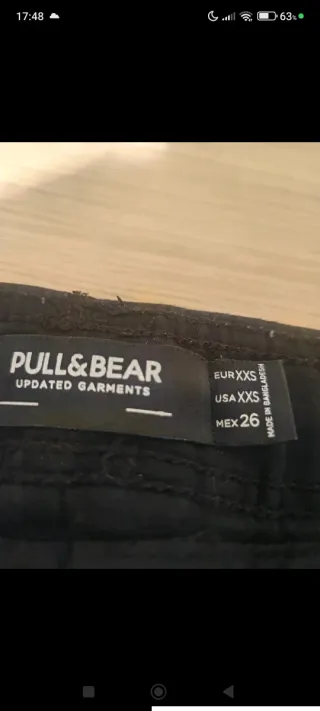 Pantalón cargo chico negro