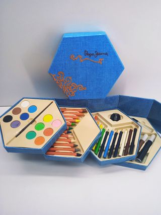Estuche Pepe Jeans Años 80 Lápices Acuarelas