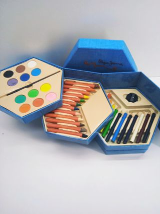 Estuche Pepe Jeans Años 80 Lápices Acuarelas