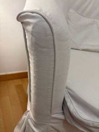 Butaca blanca de tela