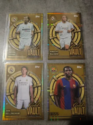 4 Tarjetas Topps Gold Vault Fútbol(5€ cada una)
