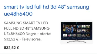 Samsung Smart TV LED 48 UE48H6400 Full HD 3D