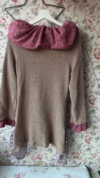 Chaqueta Ian Mosh burdeos y beige