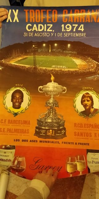 Cartel Trofeo Carranza 1974 (Pele Cruyff