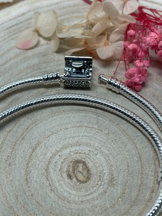 Pulsera Doble Plata Brillantes