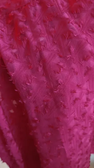 Blusa halter rosa con textura