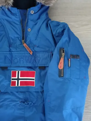 Parka Geographical Norway Boomerang Azul Hombre