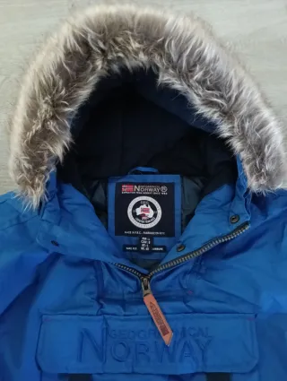 Parka Geographical Norway Boomerang Azul Hombre