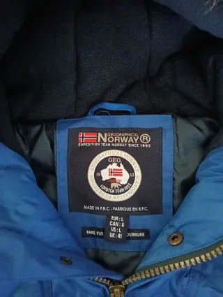 Parka Geographical Norway Boomerang Azul Hombre