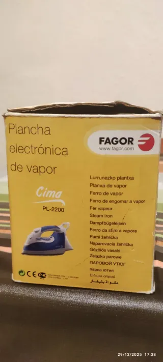 Plancha electronica vapor Fagor PL-2200