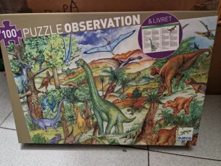 Puzzle Djeco Observación Dinosaurios 100 piezas