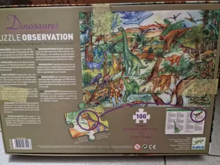 Puzzle Djeco Observación Dinosaurios 100 piezas