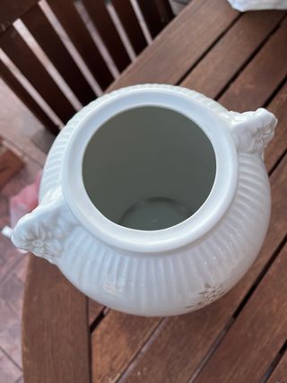 Jarrón Sambo porcelana flores años 60-70