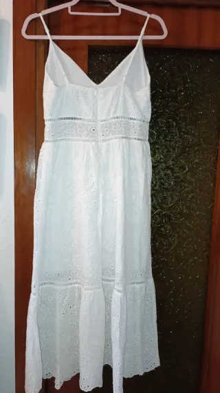 Vestido blanco bordado tirantes
