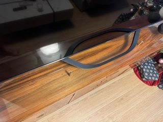 Mueble TV madera y cristal