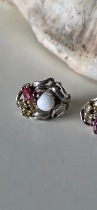 Pendientes Plata Antiguos con Piedras