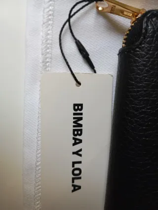 BIMBA Y LOLA Billetero Negro Piel