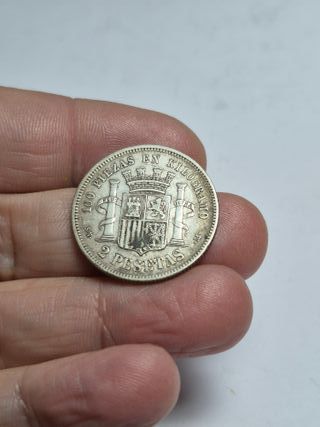 1ª REPUBLICA 2 PESETAS PLATA 1869 *18 *69 (E934)