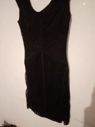 Vestido fiesta negro ajustado talle S