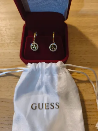 Pendientes Guess Aro Circonitas Dorados